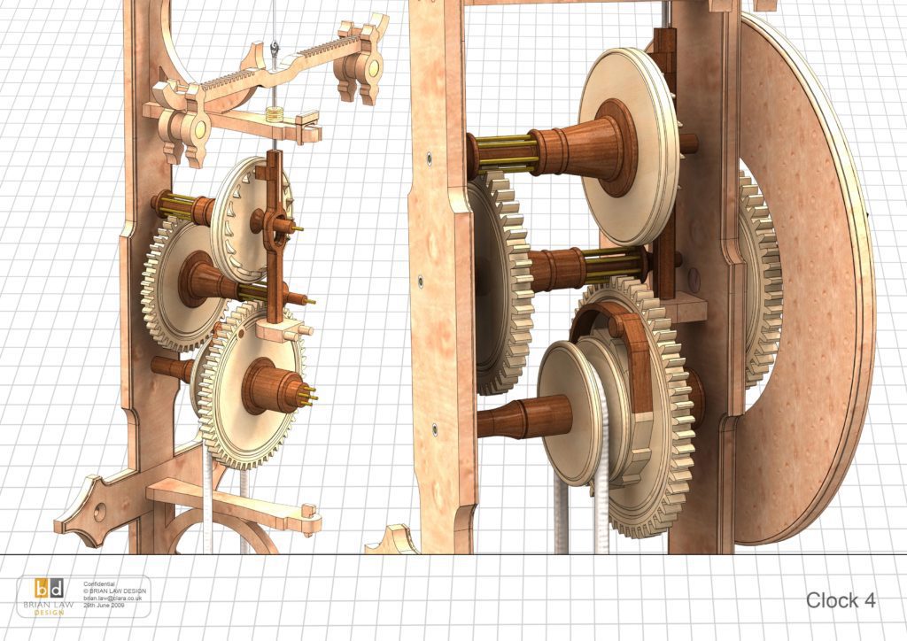 Clock 4 Verge and Foliot escapement Brian Law’s Woodenclocks